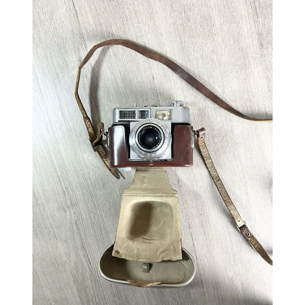 Vintage 1950s Voigtlander Vitomatic II West Germany Camera With Case Untested